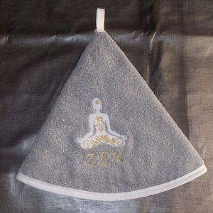 Sèche-mains bouddha blanc et or